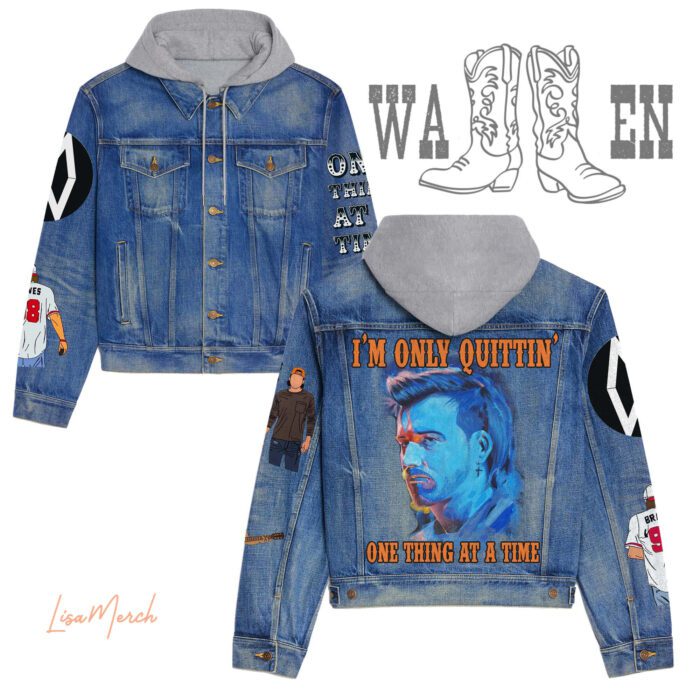 Morgan Wallen Hooded Denim Jacket LDN1089