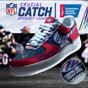 New England Patriots NFL Crucial Catch Intercept Cancer AF1 Shoes WBC5021