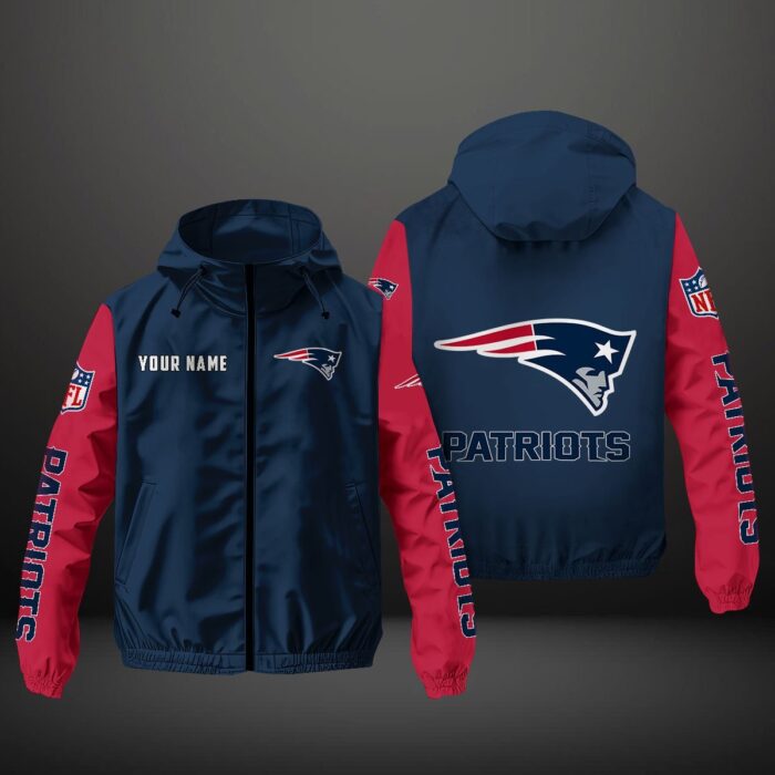 New England Patriots NFL Personalized Windbreaker Outdoor Jacket WBJ3052