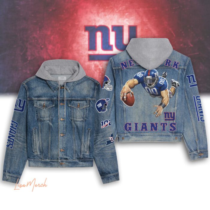 New York Giants Hooded Denim Jacket LDN1102