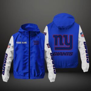 New York Giants NFL Personalized Windbreaker Outdoor Jacket WBJ3056