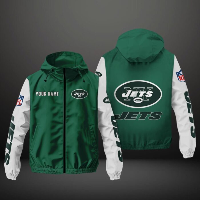 New York Jets NFL Personalized Windbreaker Outdoor Jacket WBJ3053