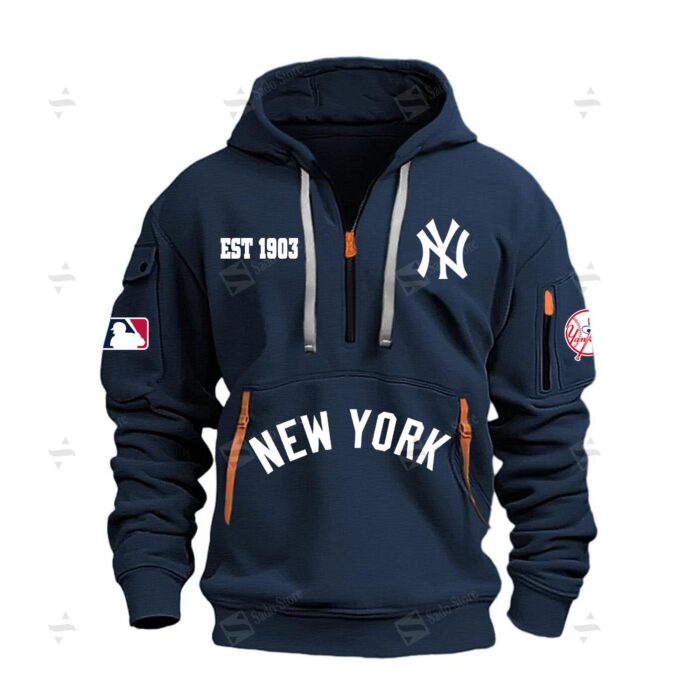 New York Yankees 2024 World Series Quarter Zip Hoodie WSC1003