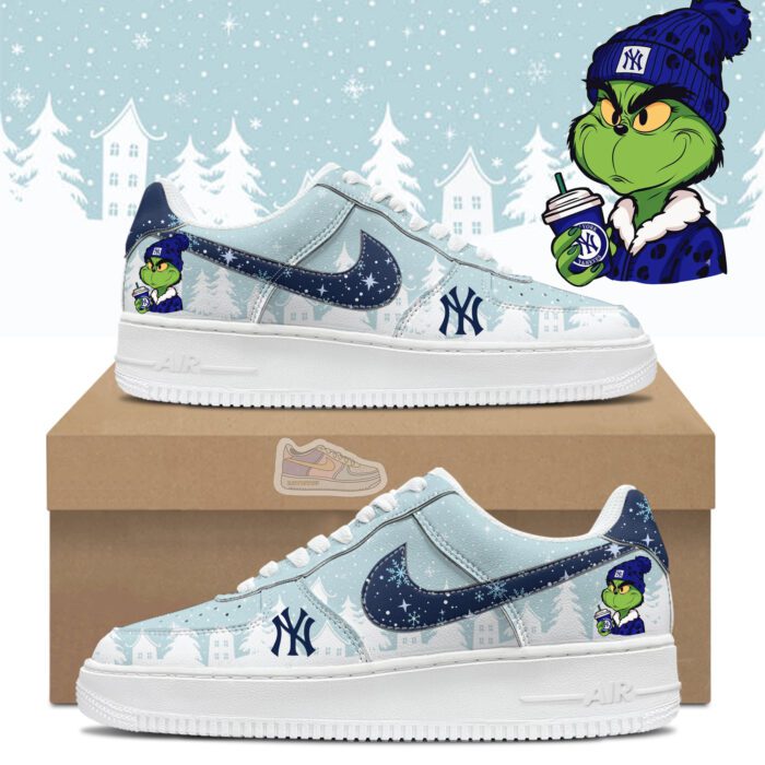 New York Yankees Grinchmas Air Force 1 Shoes AF1 Limited Sneakers