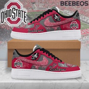 Ohio State Buckeyes Go Buckeyes Air Force 1 Shoes AF1 Limited Sneakers