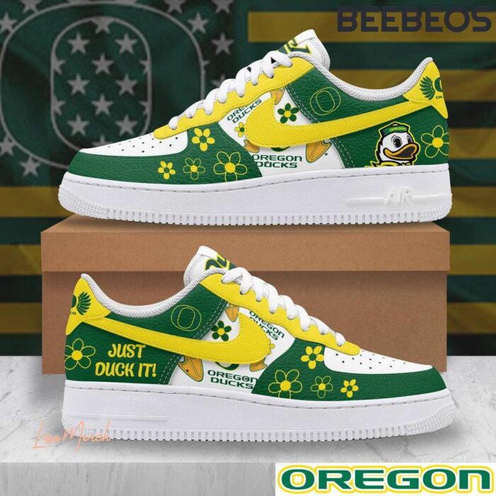 Oregon Ducks Just Duck It Air Force 1 Shoes AF1 Limited Sneakers