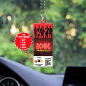 Personalized AC/DC Custom Shape 2-sided Acrylic Car Ornament GOM1284