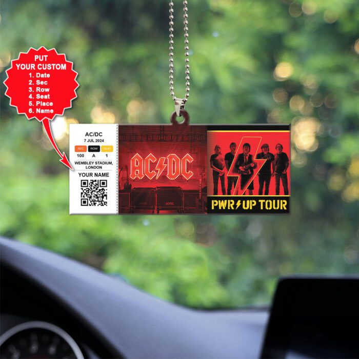 Personalized AC/DC Custom Shape 2-sided Acrylic Car Ornament GOM1287