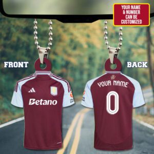 Personalized Aston Villa Custom Shape 2-sided Acrylic Car Ornament GOM1064