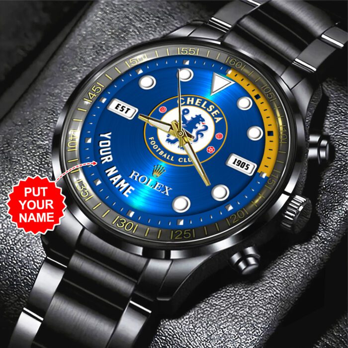 Personalized Chelsea x Rolex Black Stainless Steel Watch GNC1104