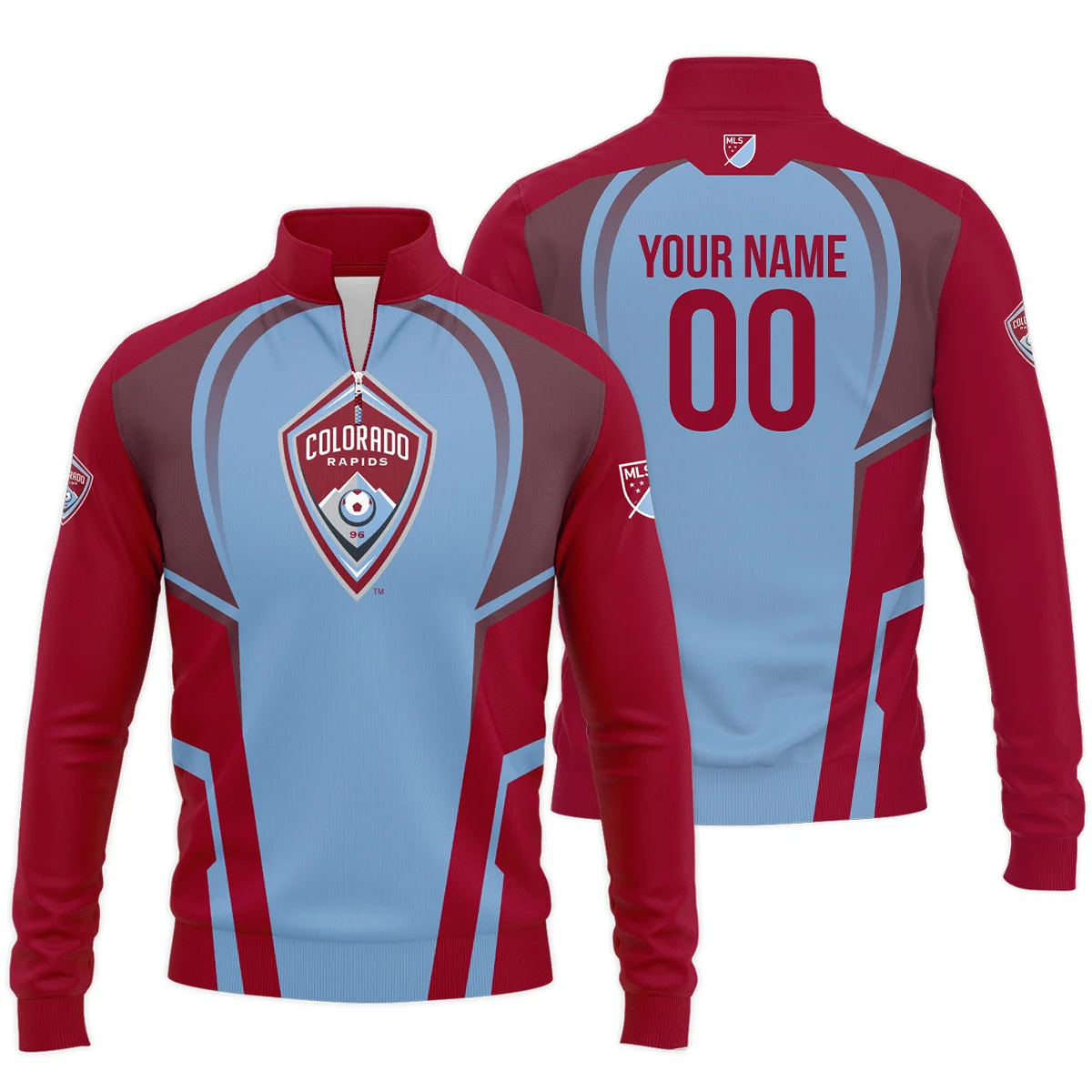 Personalized Colorado Rapids MLS Quarter Zip Jacket LQZ1156