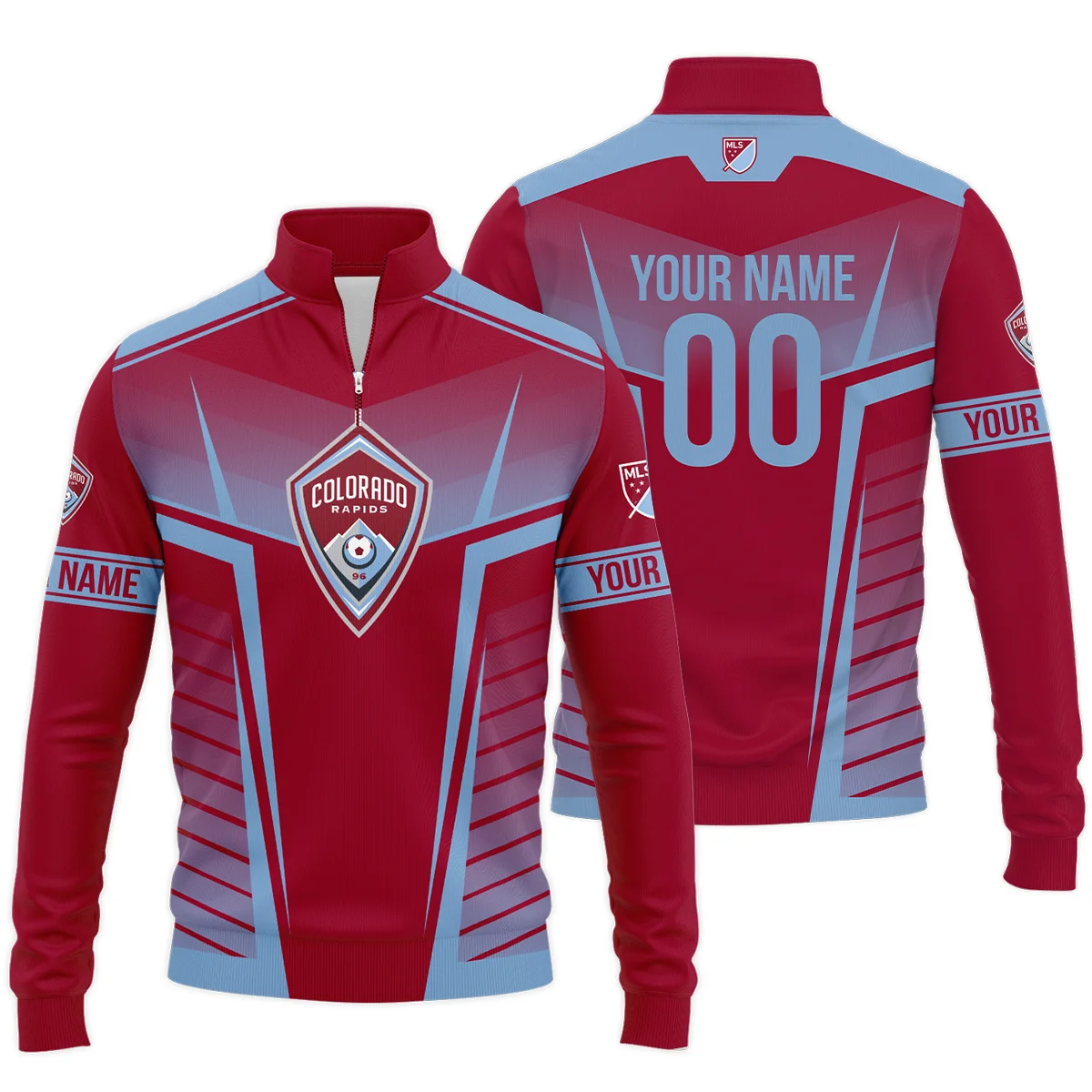 Personalized Colorado Rapids MLS Quarter Zip Jacket LQZ1168