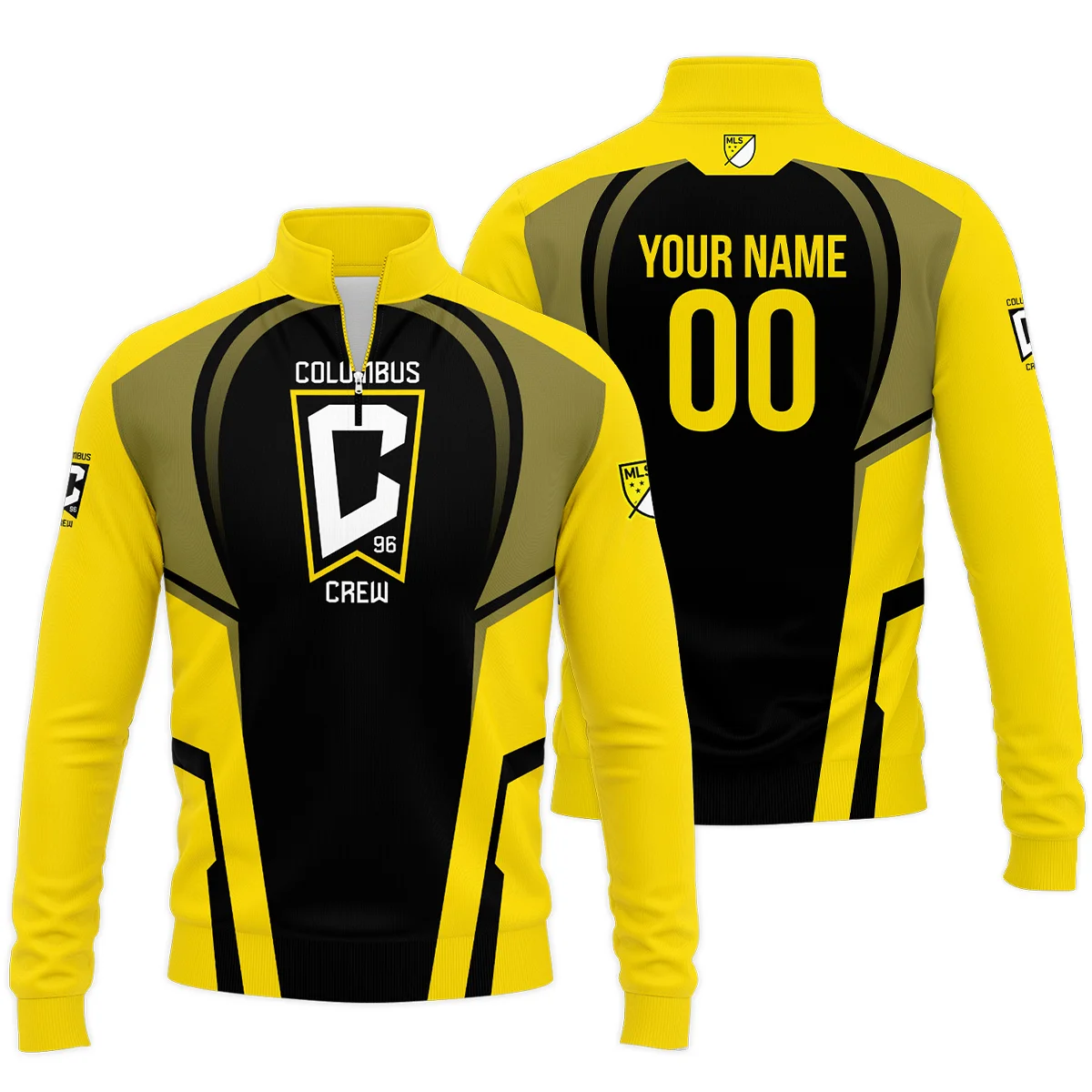 Personalized Columbus Crew MLS Quarter Zip Jacket LQZ1160