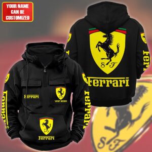 Personalized Ferrari Quarter Zip Hoodie Retro Hoodie