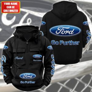 Personalized Ford Go Future Quarter Zip Hoodie Retro Hoodie