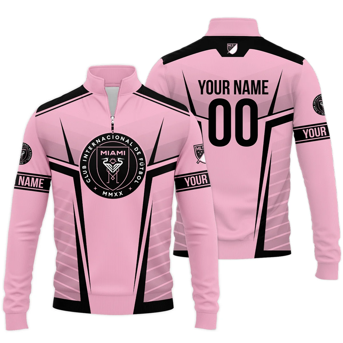 Personalized Inter Miami MLS Quarter Zip Jacket LQZ1173