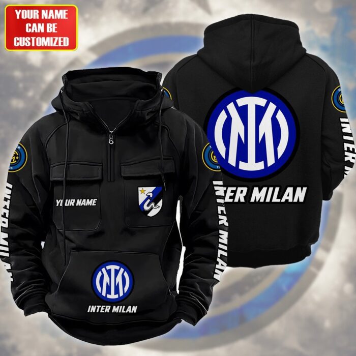 Personalized Inter Milan Quarter Zip Hoodie Retro Hoodie