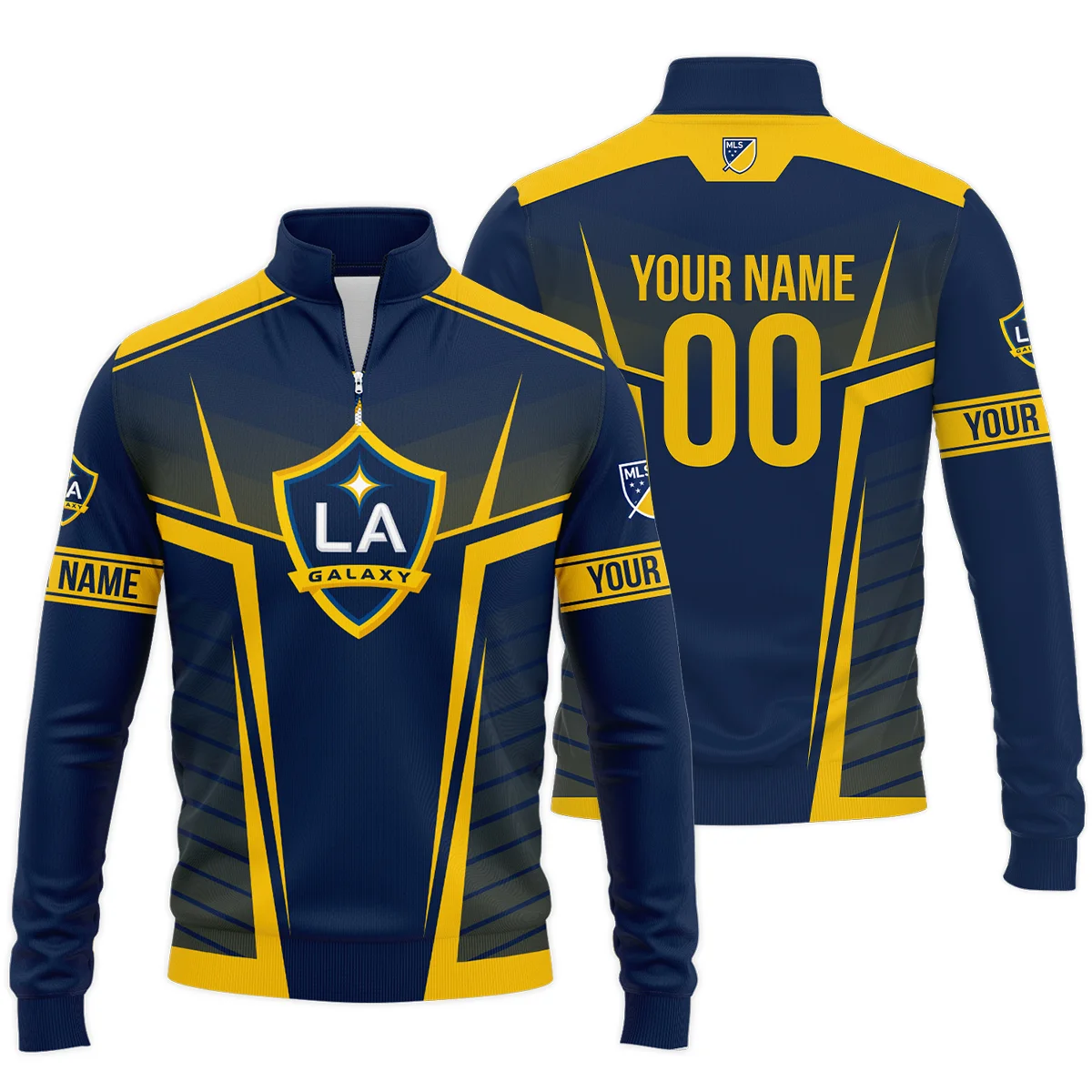 Personalized LA Galaxy MLS Quarter Zip Jacket LQZ1166