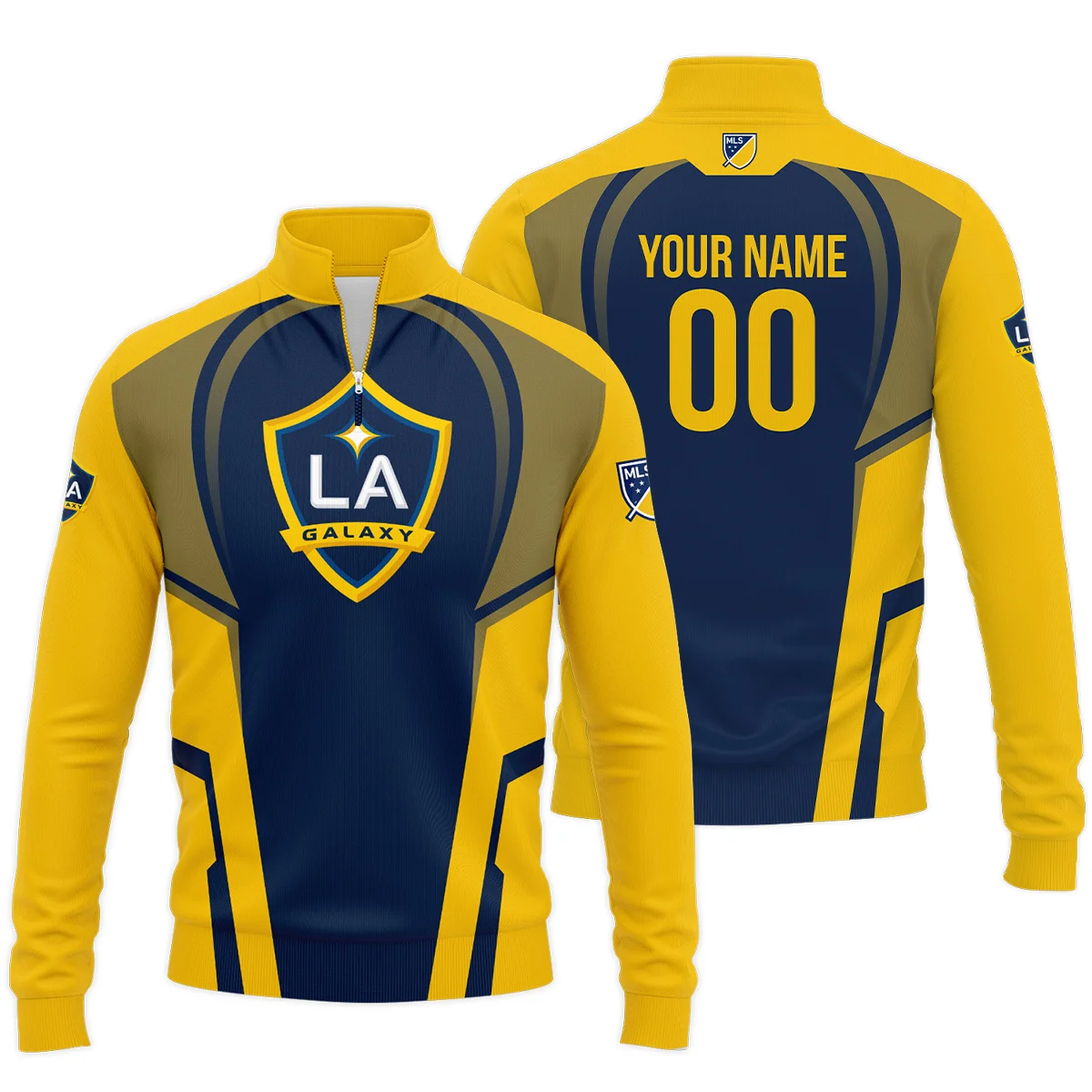 Personalized LA Galaxy MLS Quarter Zip Jacket LQZ1167