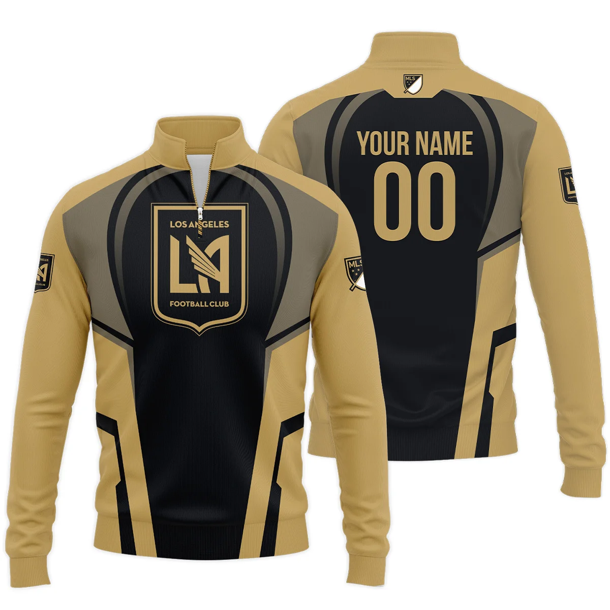 Personalized Los Angeles FC MLS Quarter Zip Jacket LQZ1164