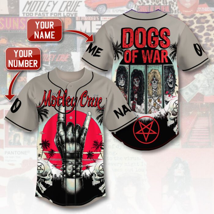 Personalized Motley Crue Baseball Jersey