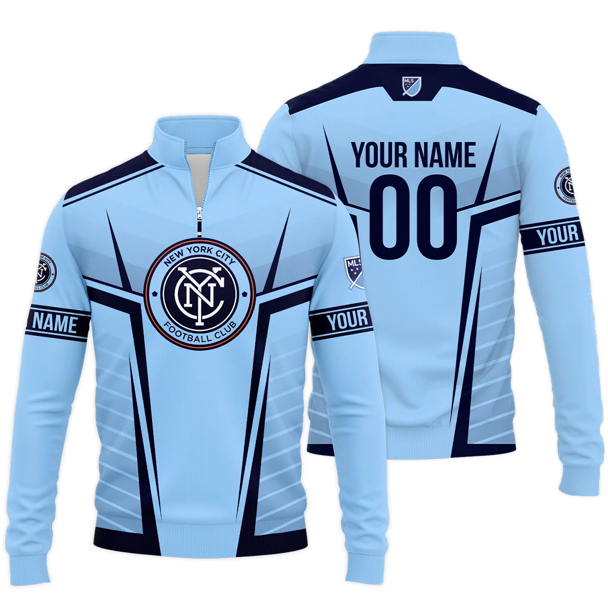 Personalized New York City MLS Quarter Zip Jacket LQZ1159