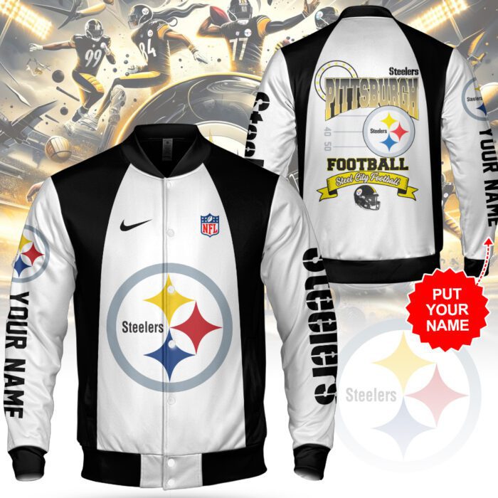 Personalized Pittsburgh Steelers 3D Bomber Jacket GNC1001