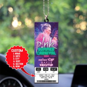 Personalized P!nk Custom Shape 2-sided Acrylic Car Ornament GOM1388