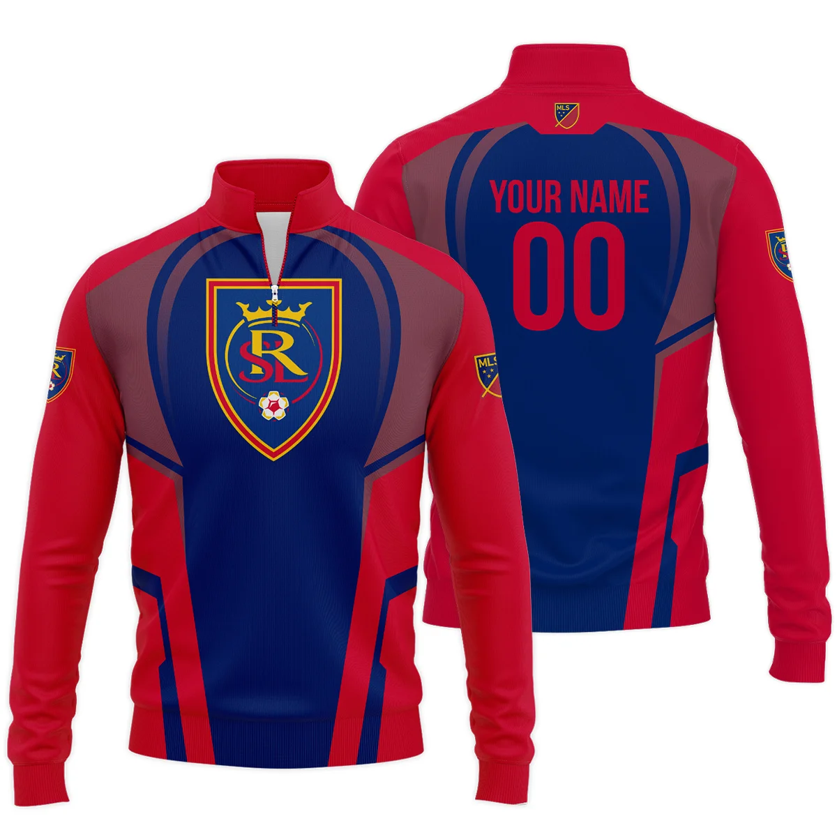 Personalized Real Salt Lake MLS Quarter Zip Jacket LQZ1158