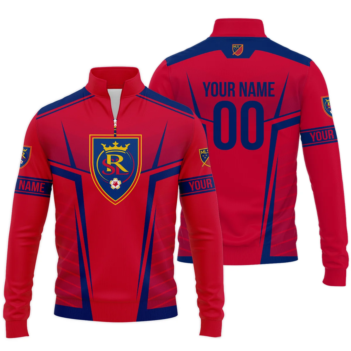 Personalized Real Salt Lake MLS Quarter Zip Jacket LQZ1169