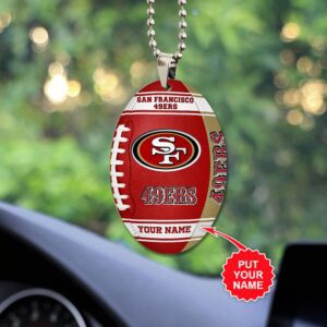 Personalized San Francisco 49ers Custom Shape 2-sided Acrylic Car Ornament GOM1387