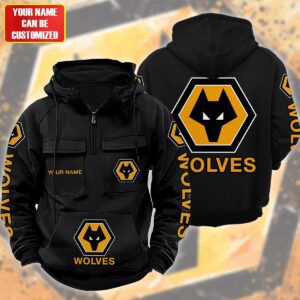 Personalized Wolverhampton Wanderers Quarter Zip Hoodie Retro Hoodie