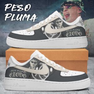 Peso Pluma Grey Air Force 1 Shoes AF1 Limited Sneakers