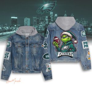 Philadelphia Eagles Hooded Denim Jacket LDN1106