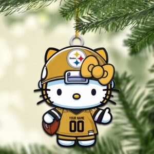 Pittsburgh Steelers Hello Kitty NFL Personalized Ornament For Fans WOM1170