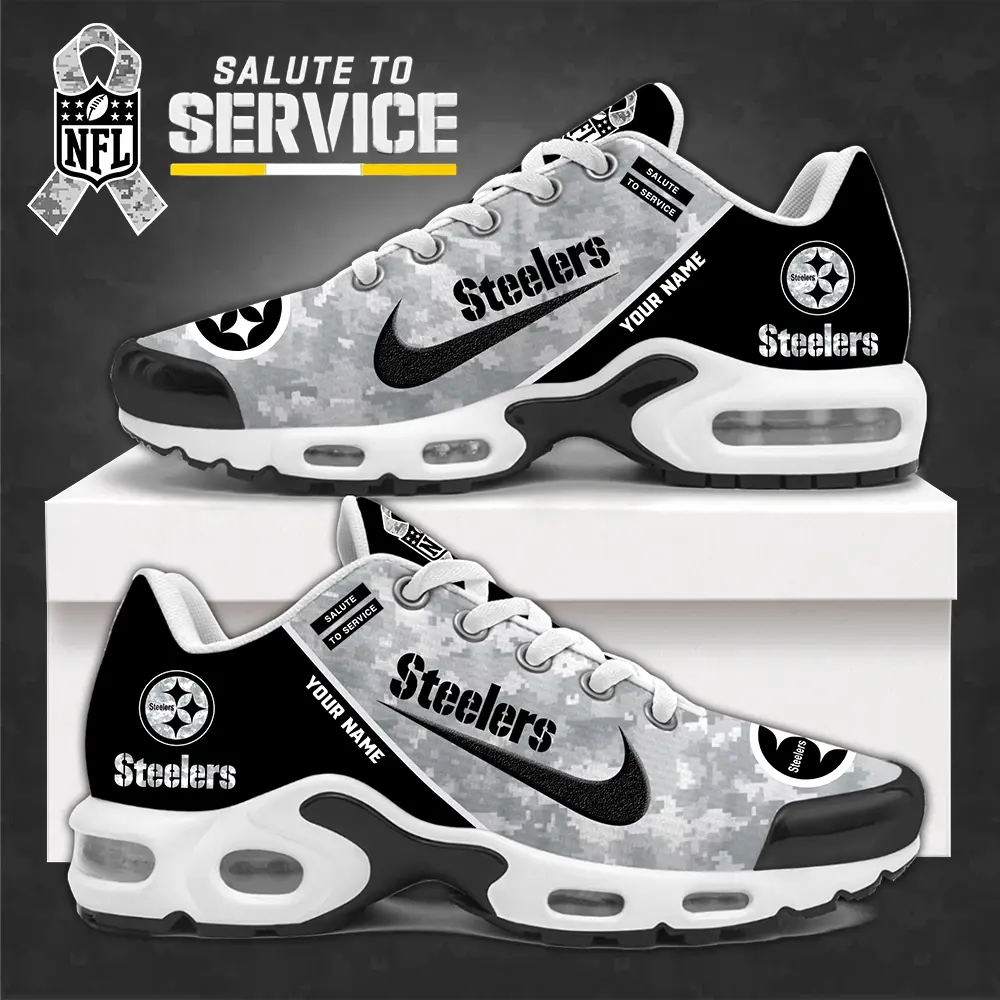 Pittsburgh Steelers NFL Camo 2024 Salute to Service Personalized Air Max Sneakers Air Max Plus TN Shoes AWM1026