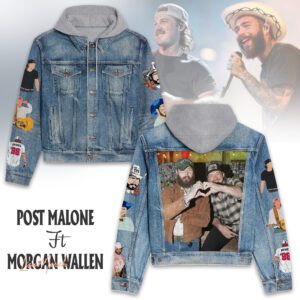 Post Malone ft Morgan Wallen Hooded Denim Jacket LDN1174