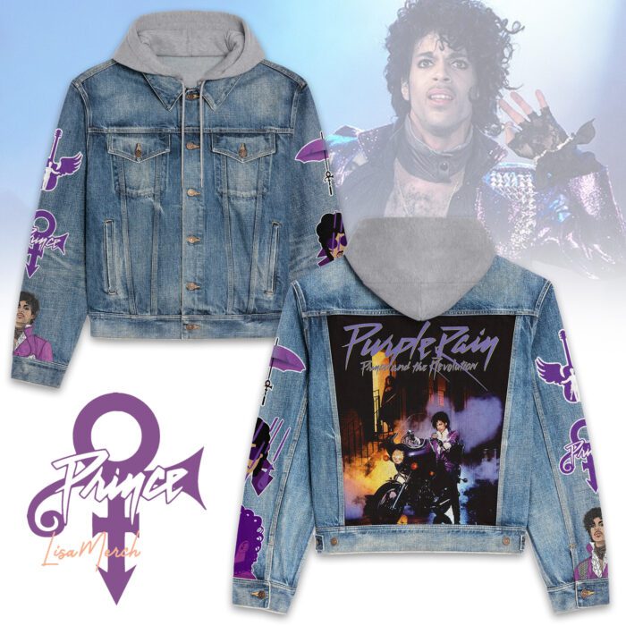 Purple Rain Prince and the Revolution Hooded Denim Jacket LDN1120