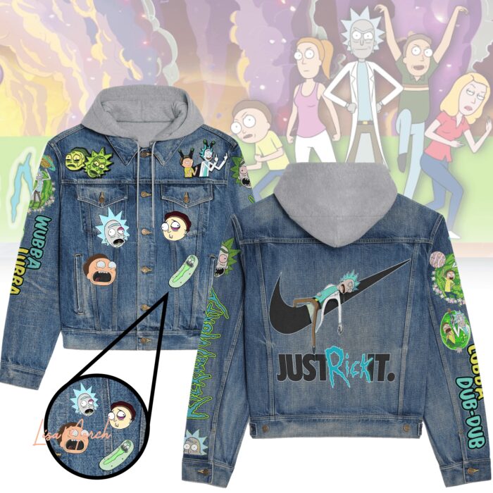 Rick and Morty Hooded Denim Jacket LDN1122