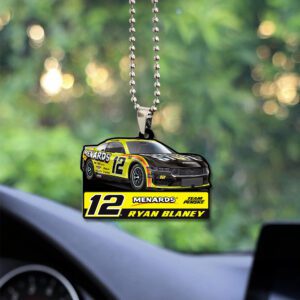 Ryan Blaney Custom Shape 2-sided Acrylic Car Ornament GOM1325