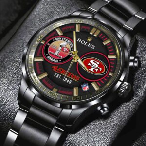 San Francisco 49ers x Rolex Black Stainless Steel Watch GNC1116