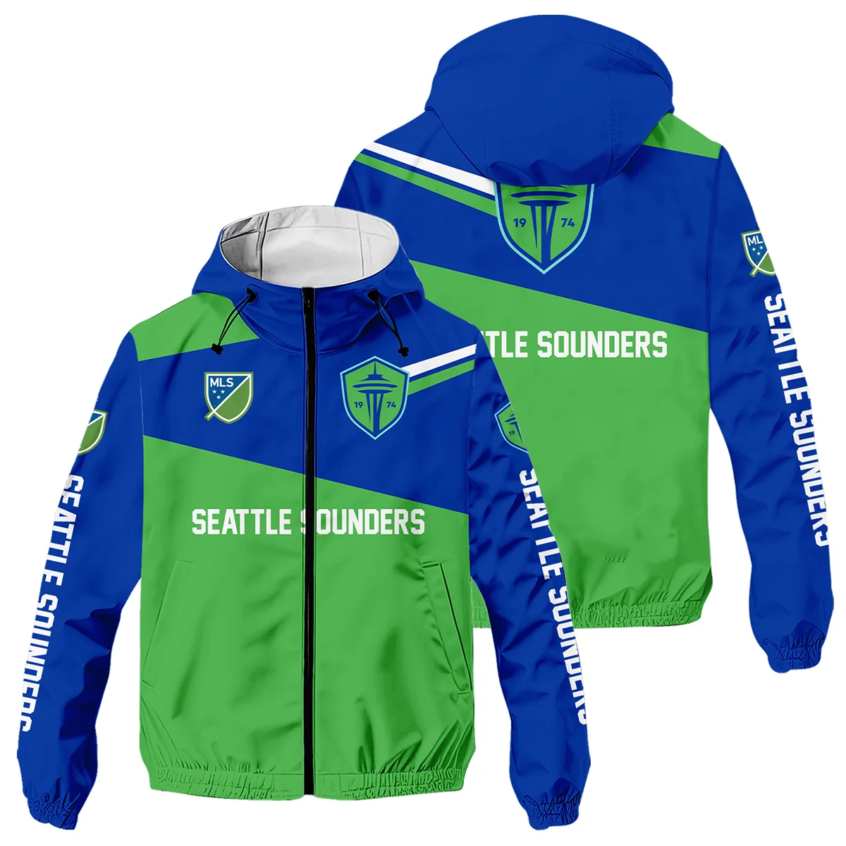 Seattle Sounders MLS Windbreaker Outdoor Jacket