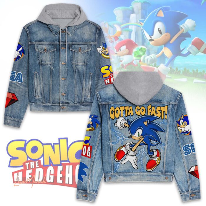 Sonic the Hedgehog Hooded Denim Jacket LDN1135