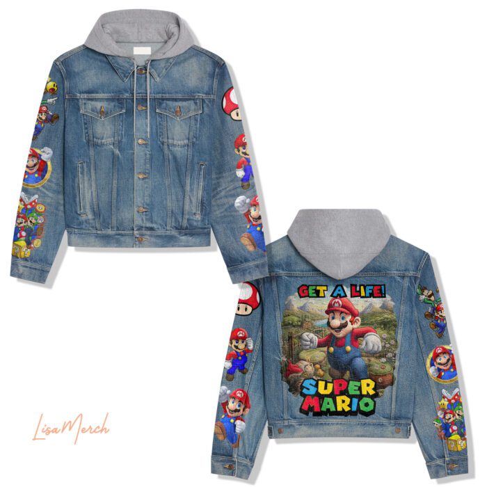 Super Mario Hooded Denim Jacket LDN1132