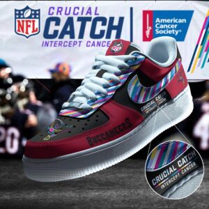 Tampa Bay Buccaneers NFL Crucial Catch Intercept Cancer AF1 Shoes WBC5060