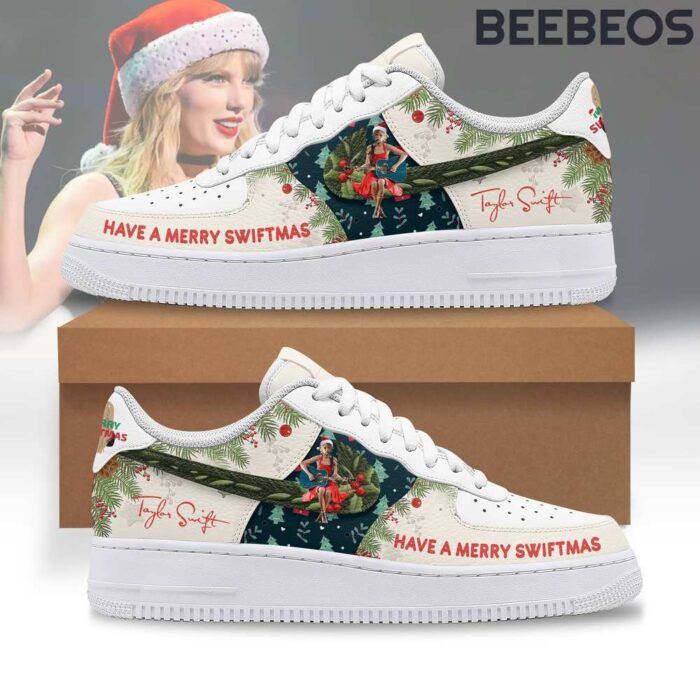 Taylor Swift Have a Merry Swiftmas Air Force 1 Shoes AF1 Limited Sneakers