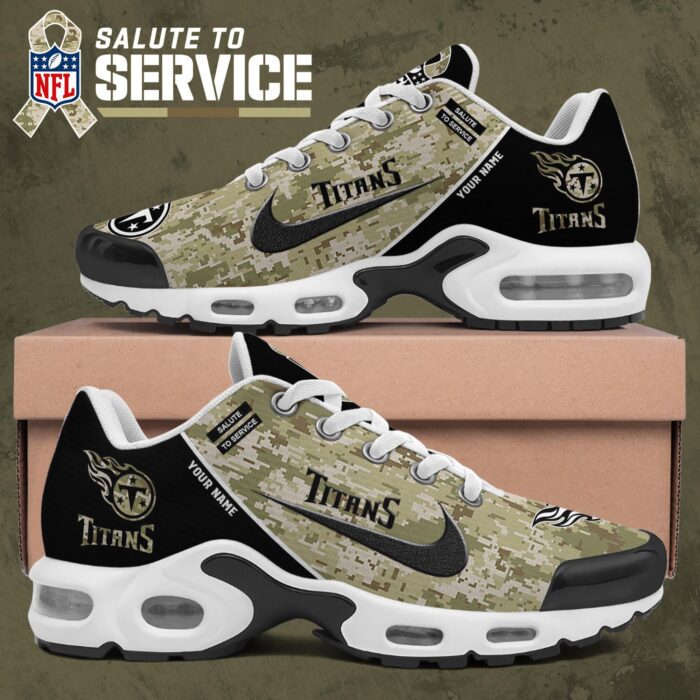 Tennessee Titans NFL Camo 2024 Salute to Service Custom Name Air Max Plus TN Shoes AWM1062