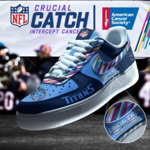 Tennessee Titans NFL Crucial Catch Intercept Cancer AF1 Shoes WBC5062