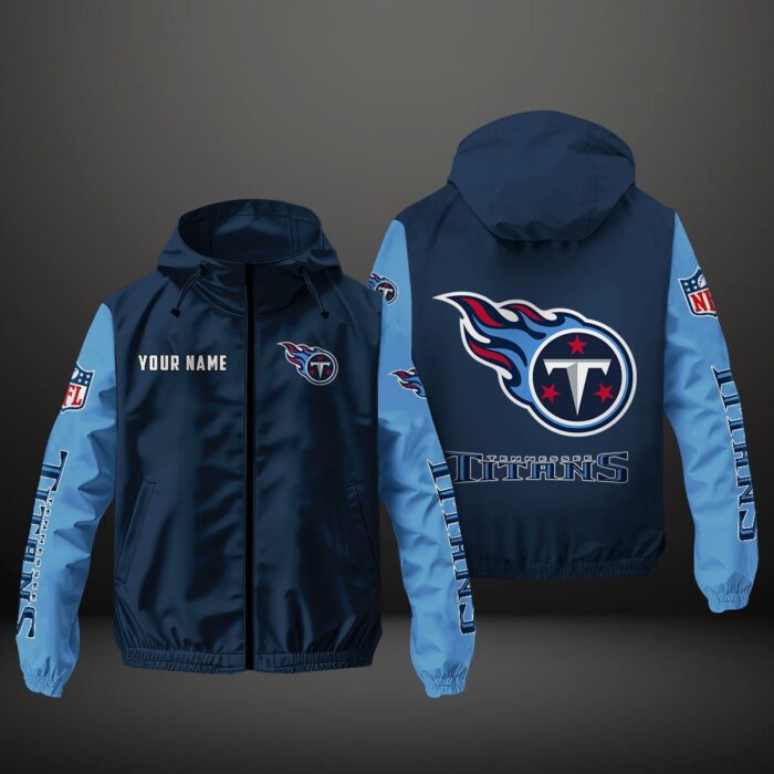 Tennessee Titans NFL Personalized Windbreaker Outdoor Jacket WBJ3062