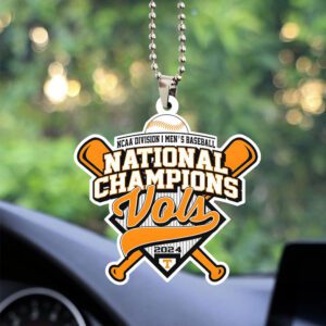 Tennessee Volunteers Baseball Custom Shape 2-sided Acrylic Car Ornament GOM1172